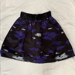 Anthropologie royal blue and silver skirt